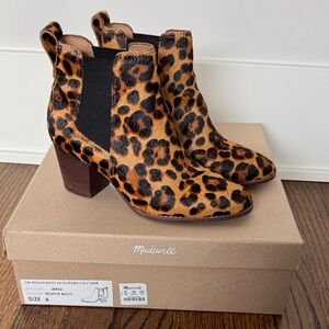 Madewell Truffle Leopard Ankle Booties
